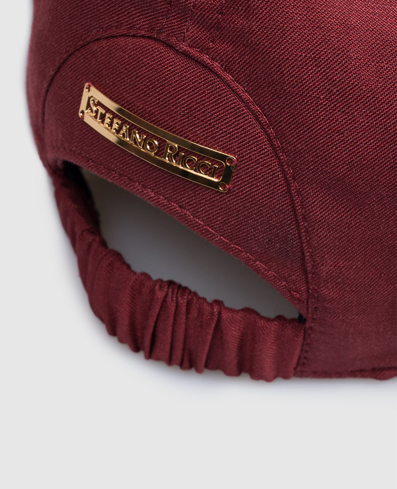 Burgundy linen and silk cap Stefano Ricci 4