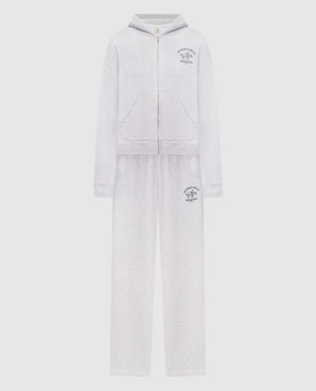 Sporty & Rich Grey insulated tracksuit with print ST10283000GY03PA088830