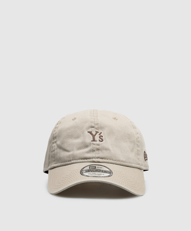 Beige cap with embroidered monogram