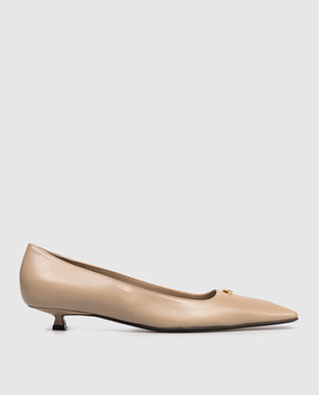 Sergio Rossi Beige leather shoes with emblem B13291MCPT04