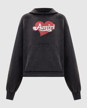 AMIRI Grey hoodie with logo print AW426JR020