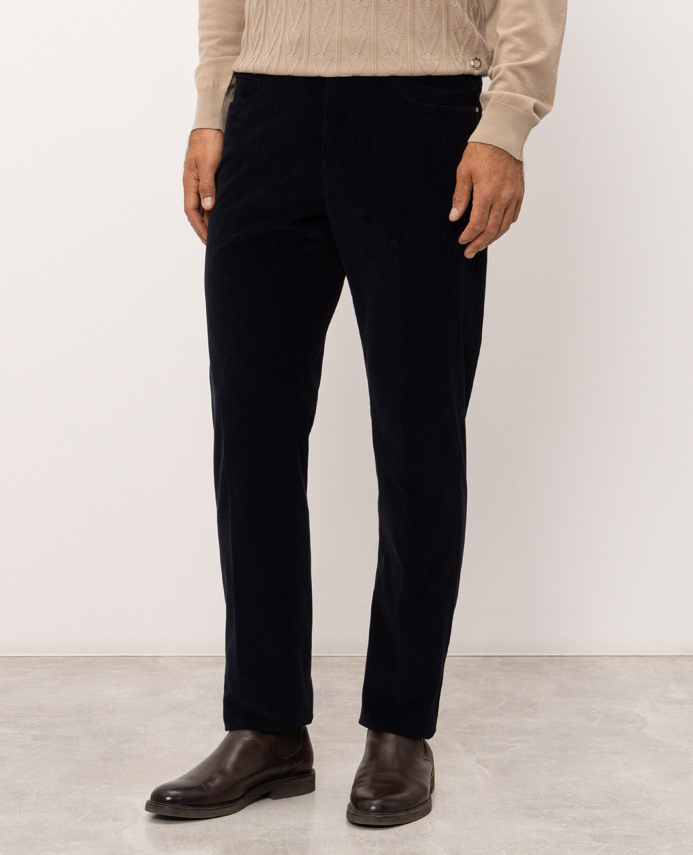 Blue corduroy pants Stefano Ricci 3