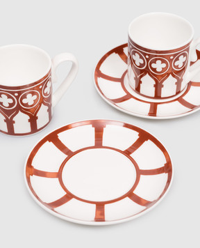 Geminiano Cozzi 1765 Porcelain Venezia coffee set 4 pcs in a gift box JQCGP109073n