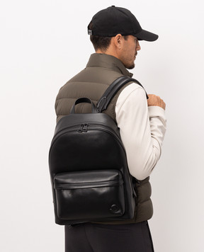 Moncler Carlo black leather backpack L209A5A00001M9597