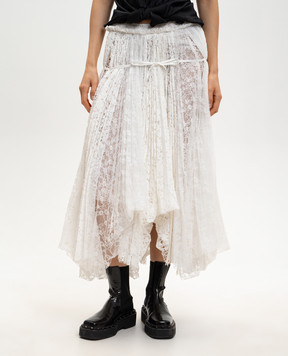 JW Anderson White lace pleated skirt SK0200PG1912