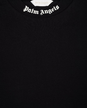Palm Angels Children's black T-shirt with logo print PBAA002S26JER001
