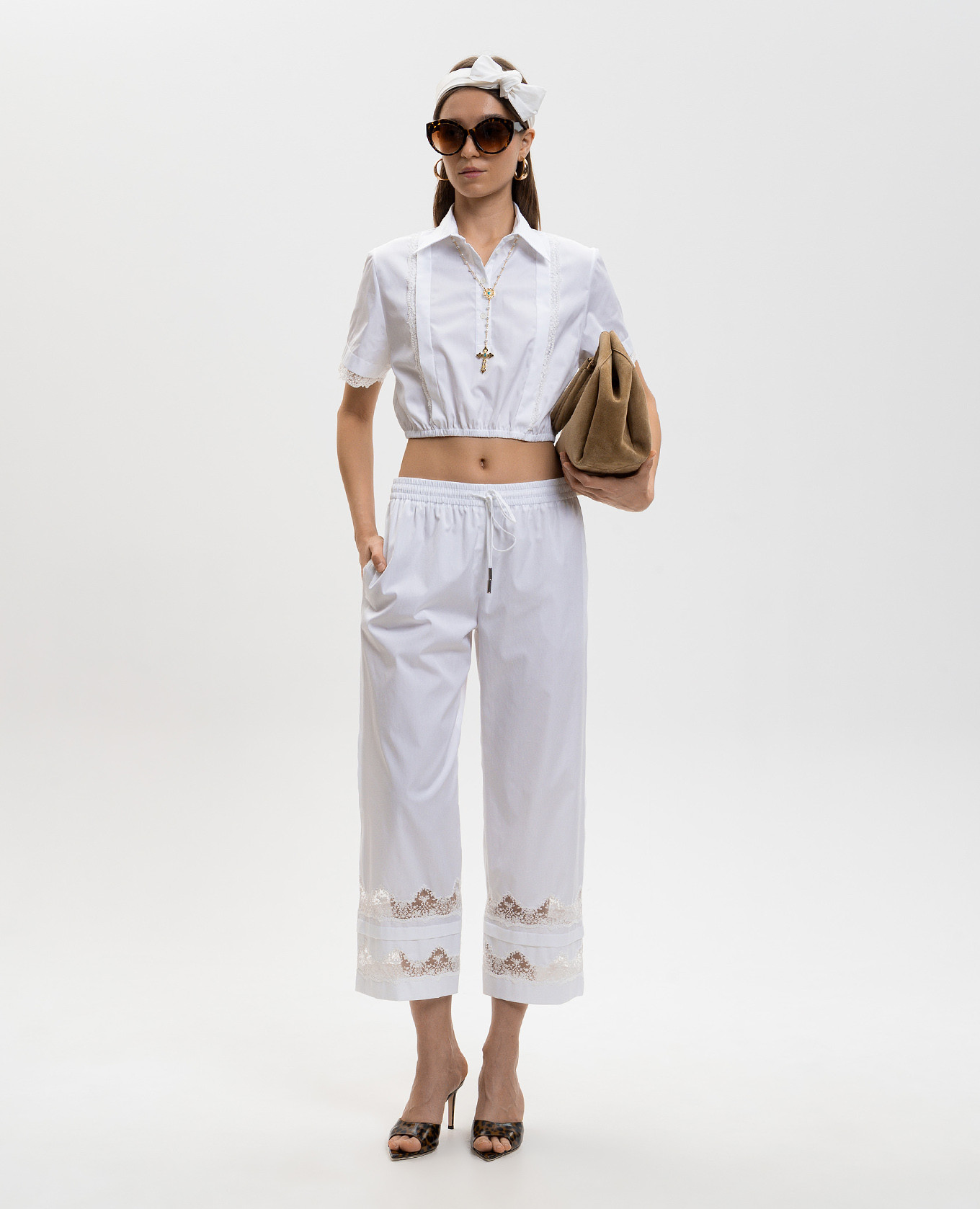 

White top with lace Ermanno Scervino