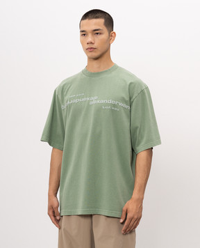 Alexander Wang Green t-shirt with textured logo print UCC3261926m