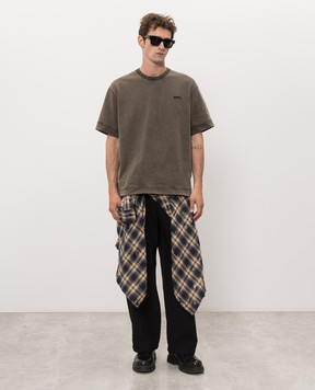 Juun.j Khaki T-shirt with print JC6742P40D