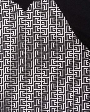 Balmain Children's black T-shirt with PB Labyrinth pattern BY8P61Z36861214