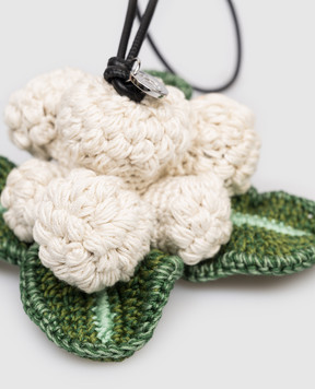 JW Anderson Knitted cauliflower-shaped bag charm AC0425FA0496