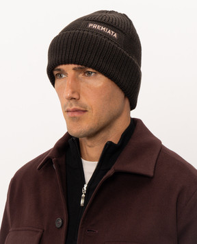 Premiata Brown merino wool hat HALTA