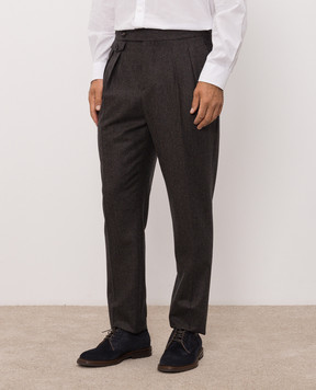 Brunello Cucinelli Brown wool pants M038PM5030