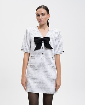 Alessandra Rich White mini dress with bow FABX4115F4597