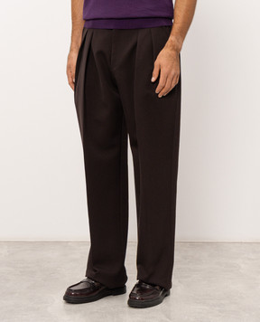 Dolce&Gabbana Brown wool trousers GP166TFU21E