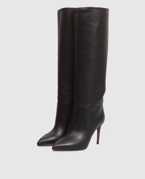 Paris Texas Black Leather Stiletto Boots PX757XVT0C