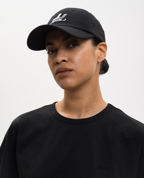 Juun.j Black cap with contrasting logo JW618BW015