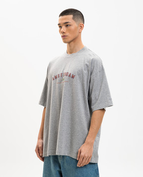 Vetements Grey melange Amsterdam T-shirt ME76TR252GXm