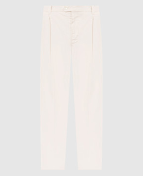 Brunello Cucinelli Ivory pants with patch M289L3030F