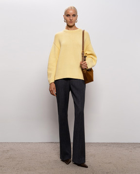 Fabiana Filippi Gray flared pants with wool PAD216F297M267