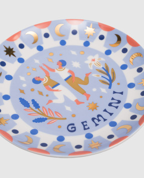 Bitossi Home Gemini Blue Porcelain Snack Plate AST00002