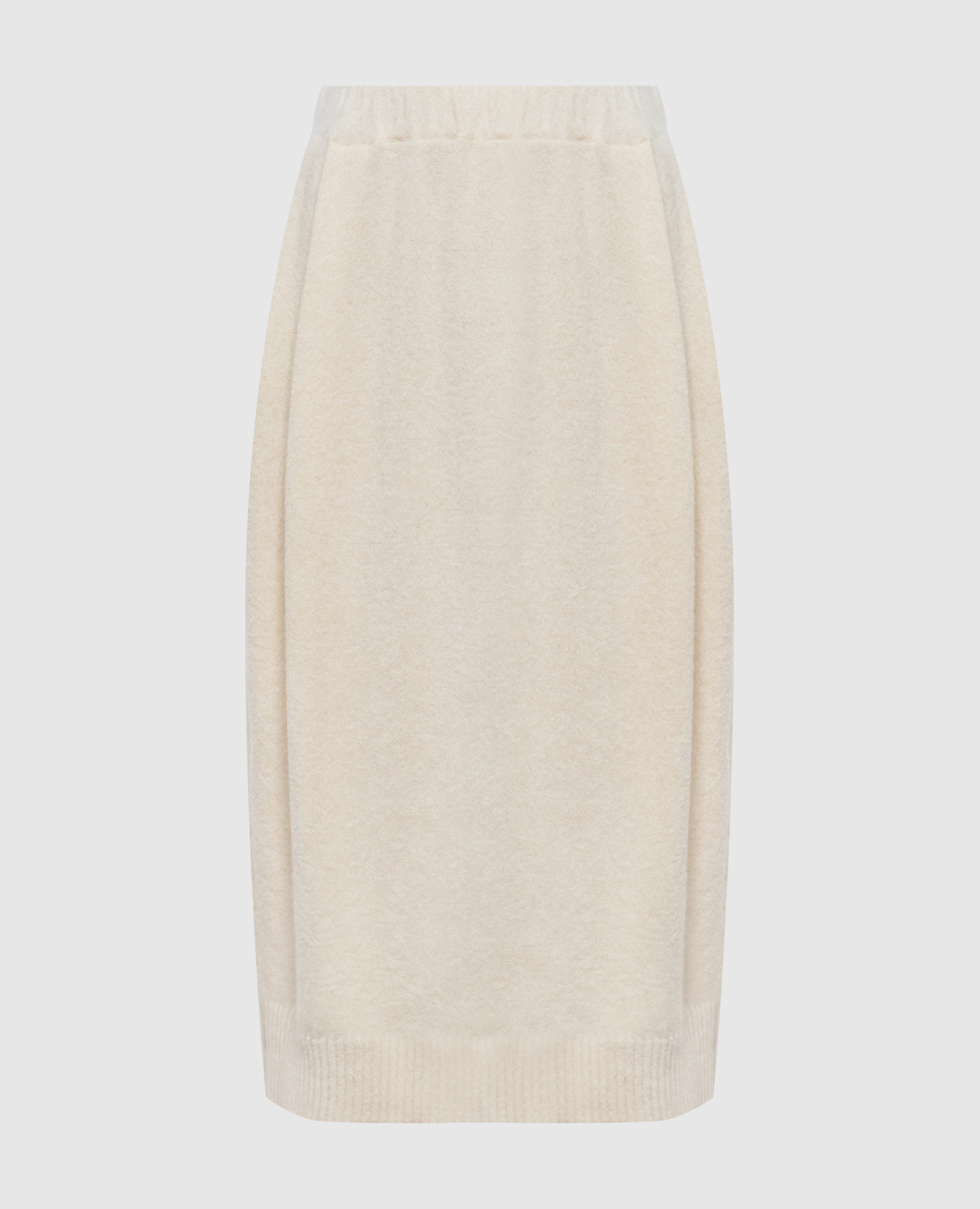 Ivory skirt with cashmere and silk