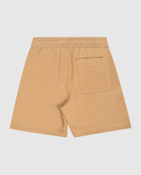 Dolce&Gabbana Children's brown shorts with monogram patch L4JQU6G7PRO812+