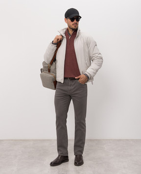 Brunello Cucinelli Gray melange silk shirt MH8366686