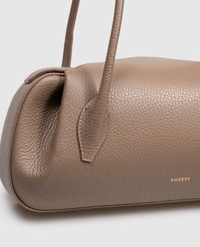 YUZEFI Beige leather bag OYSTER OYSTERSHOULDERBAG