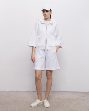 Peserico White linen shorts P04392J006149