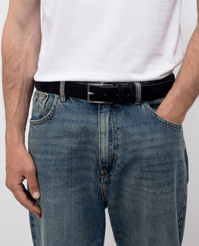 Doucal's Blue suede belt DC0001SIGMUF009
