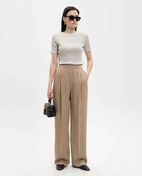 Loulou de Saison AVALYN grey melange ribbed t-shirt AVALYNLDS