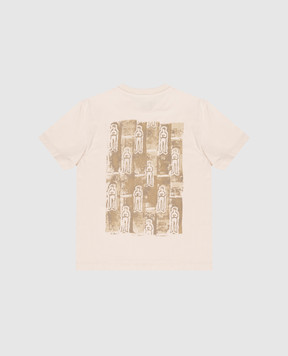 C.P. Company Children's beige printed T-shirt C7M00LLAA1748