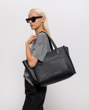 JW Anderson Black leather tote bag Loafer Cabas HB0793LA0397