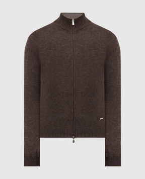 Enrico Mandelli Brown cashmere cardigan 2K088A5461