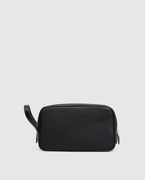 Dolce&Gabbana Black leather vanity case with weaving BT3310AN419