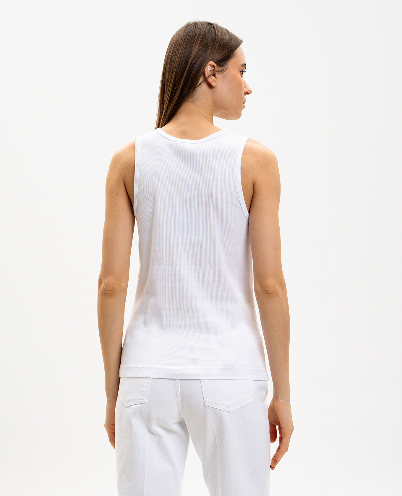 White ribbed top with monogram Dolce&Gabbana 4