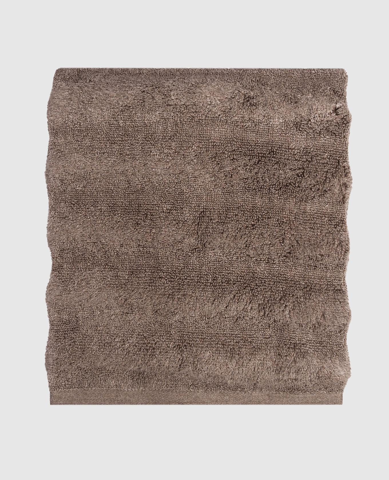 

Brown terry hand towel ASH RIBBED Hamam