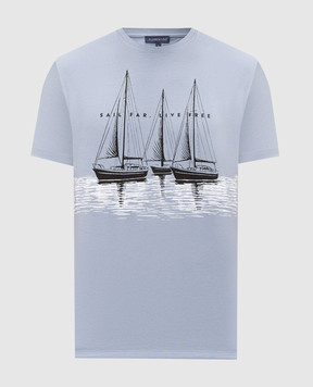 Florentino Blue T-shirt with print 126762610654