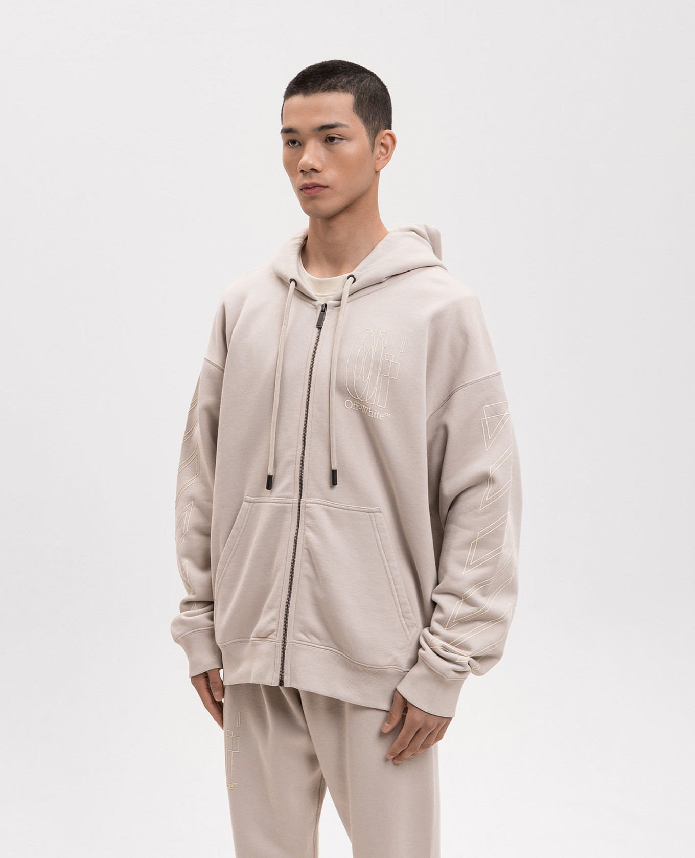 Double Arrow beige sports jacket Off-White 3