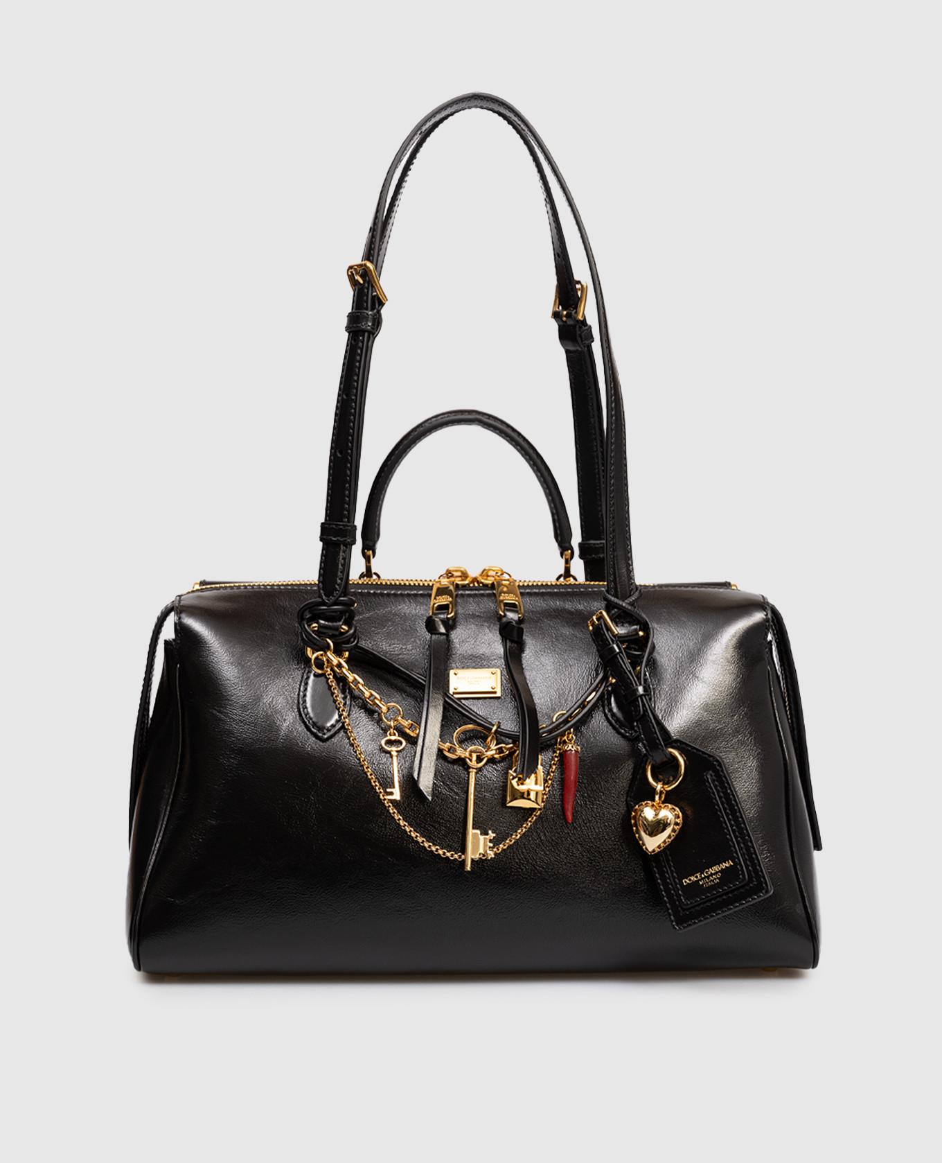 

Vittoria black leather tote bag with logo Dolce&Gabbana
