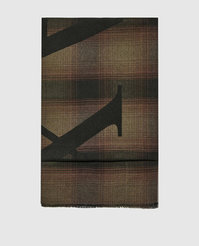 Max & Co FEROCE checkered scarf with logo print MCAFEROCE