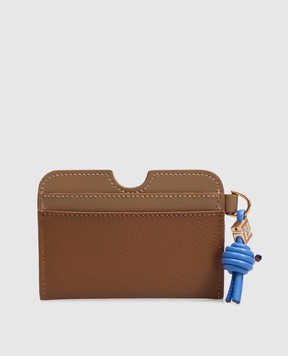 Fendi Brown leather cardholder FF Diamonds 8M0562B141