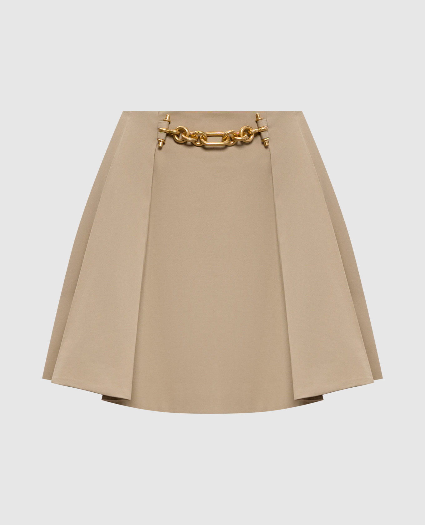 Beige mini skirt with chain Balmain