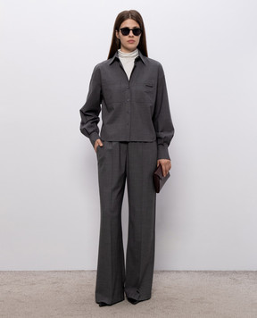 Brunello Cucinelli Gray pants with wool MPW07P9002