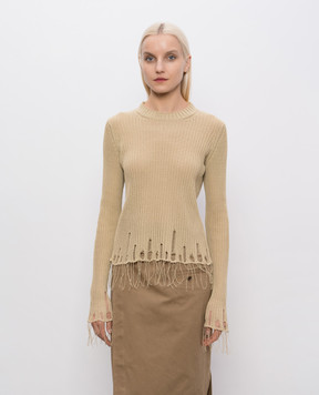 UMA WANG Beige jumper with loose-fitting effect UK7144