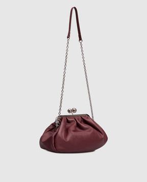 Max Mara Weekend Burgundy leather bag Pasticcino CUBICO