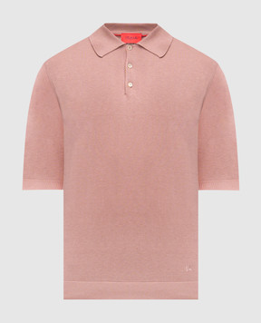 ISAIA Pink silk polo shirt MG8262Y0470