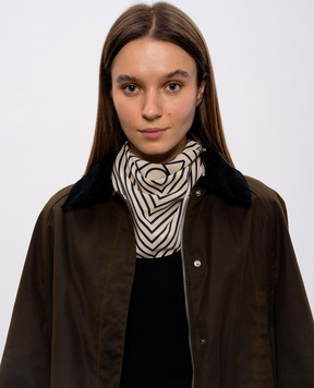 Toteme Beige silk scarf with monogram 211852800