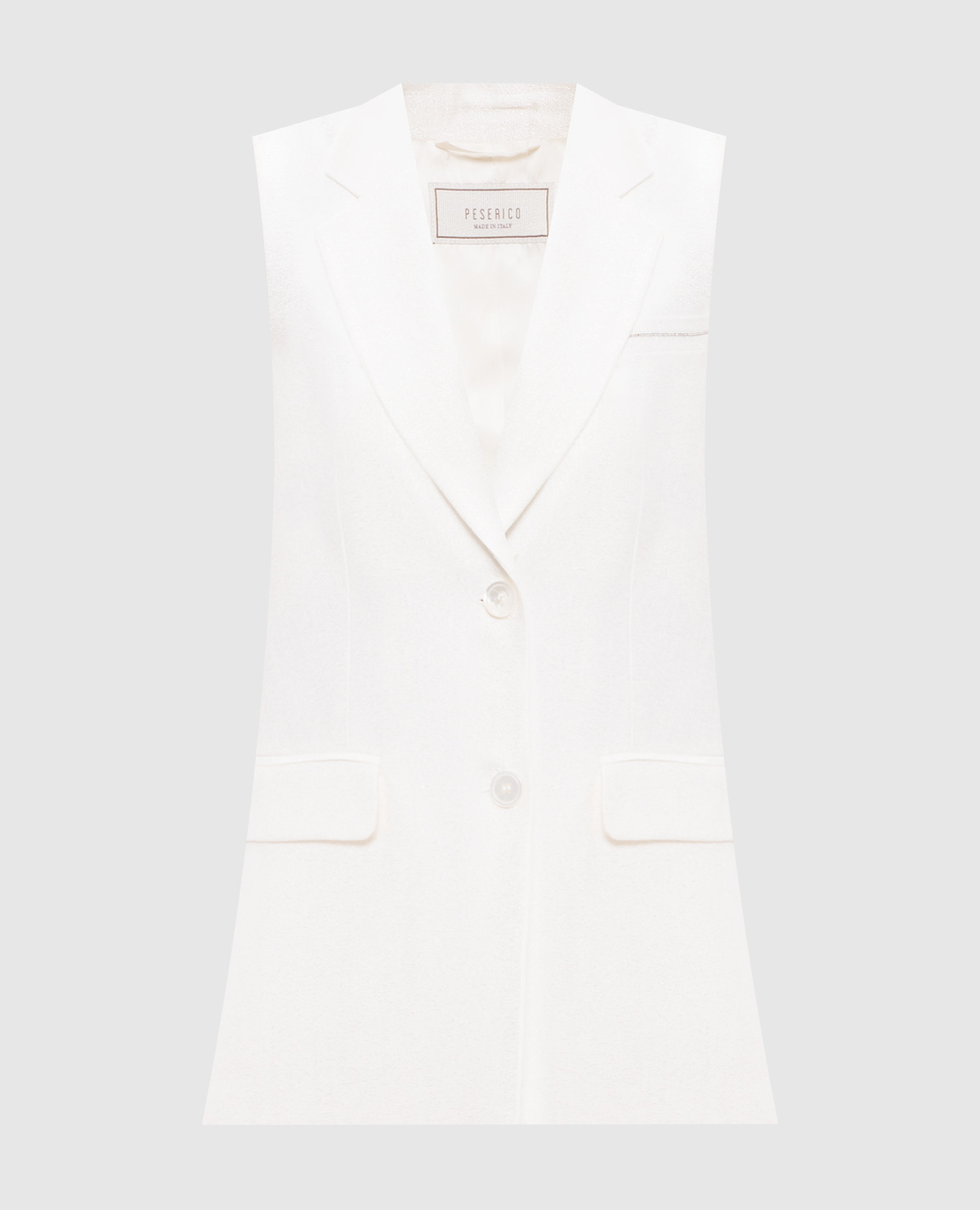 

White vest with monil chain Peserico